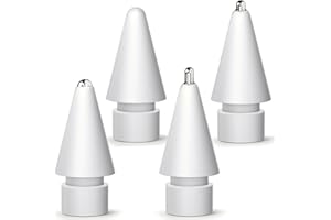 INESORE Upgraded Replacement Tips for Apple Pencil Pro/2nd/1st/USB-C Anti-Slip and wear-Resistant Design 240Hz Precise Touch Compatible with iPad Pro/Air/Mini Silent Writing,Professional Painting(4 Pack)