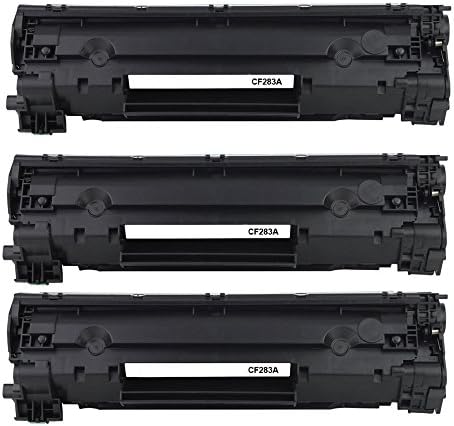ESTON 3PK New Compatible CF283A ( 83A) Toner Cartridge-Black for LaserJet Pro M127 M127FW FN M125 125FW 125A M201 M225MFP