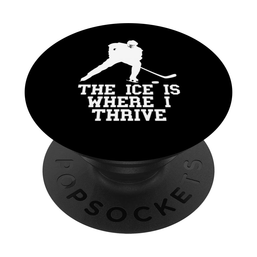Hockey Fan Ice and players quote for men and boy PopSockets Swappable PopGrip