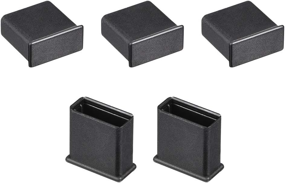 MACHSWON 5Pcs PE USB 2.0 Port Anti-Dust Stopper Cap Cover for USB Male, Charging Cable, Data Cable, USB Data Cable Dustproof Cover USB Flash Drive Dust Cover Black