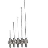 Needle Contact Point Sets for Dial Indicator Depth Gauge 4-48 UNF Thread Shank 1mm Diameter 10mm to 50mm Length (A Set(10/20/30/40/50mm Length))