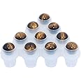 Furnido 10 Pack Natural Crystal Stones Roller Ball For Essential Oils,Use of Standard 5ml 10ml Replacement Roller Ball,Essential Oil Roller Bottles Polished Gemstone With Plastic Insert,Tiger Eyestone