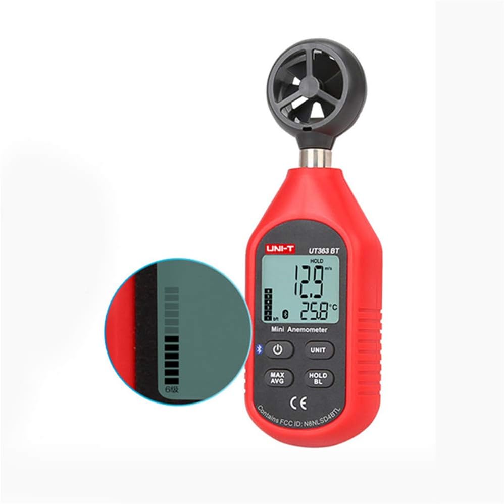 HJEDV Compteur de Vitesse du Vent numérique Bluetooth Poche Taille