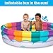 BigMouth Inc Inflatable Kiddie Pool, Blow Up Kid Swimming Pool for Backyard, Small Swim & Splash Pool for Kids - Rainbow, 5 Feet Wide