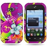 CoverON® Purple Floral Medley Hard Slim Case for ZTE Savvy - with Cover Removal Pry Tool