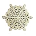 Mziart Set of 6 Snowflake Wood Coasters for Drinks and Coffee, Christmas Cup Mat, Gift Worthy