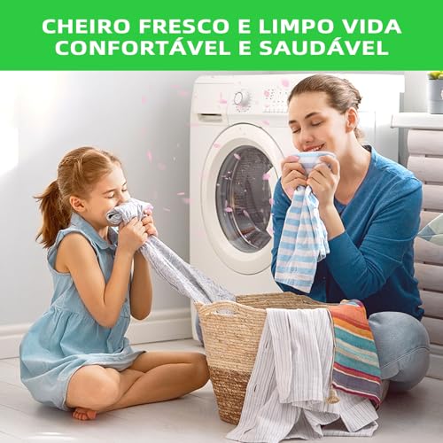 Limpa Maquina de Lavar Roupas, 48 Pastilha Limpar Maquina de Lavar Roupa, Limpeza Profunda Antiodor, Remove Resíduos e Prolonga a Vida da Lavadora