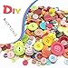 1500 PCS Assorted Bulk Buttons Mixed Colors Size Buttons for Crafts,Round Craft Buttons for Sewing DIY Crafts，Children's Manual Button Painting