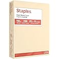 Staples Card Stock 8 1/2" x 11" Ivory 250/Pack