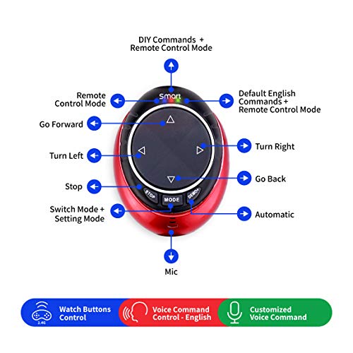 MEG Voice Control Car, RC Remote Controlled Car with a Smartwatch Remote, 3 Modes Wrist Watch, Girls and Boys Road Racing Car, Kids and Adults Rechargeable Vehicles, USB Charger, Wireless Electric Car
