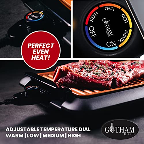 Gotham Steel Smokeless Indoor Grill, Nonstick Indoor Smokeless Grill