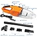 Car Vacuum Cleaner High Power Dust Buster Handheld Vac Pet Hair Crumbs Cleaner 120W 4000PA with 4.5 Meter Cord 12V (Orange)