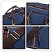 Ulgoo Travel Duffel Bag Canvas Bag PU Leather Weekend Bag Overnight (Deep Blue)