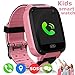 Kids Smart Watch -[SIM Card Include] Smart Phone Watch for 3-12 Year Old Boys Girls with GPS Locator 1.5'' HD Touch Screen Fitness Tracker SOS Camera Game Flashlight Alarm Clock Holiday Birthday Gift