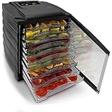 NutriChef Food Dehydrator | Multi Tier Shelf | Food Preservation System | Beef Jerky Maker | Fruits, Vegetables | Survival Foods W Long Shelf Life | Stain Resistant | 10 Slide Out Dryer Trays - 120V