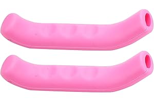 Bicycle Brake Lever Cover, Bike Brake Lever Protector Silicone Cycling Grips Accessory(Dark Pink)