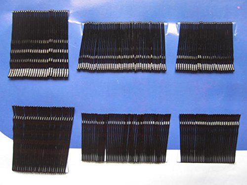 YYCRAFT Pack Of 200 Invisible Hair Clips Flat Top Bobby Pins Grips Salon-Black