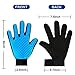 Pet Grooming Glove, Pet Ninja Glove, Amazingly cat glove, Gentle Deshedding Brush Glove - Efficient Pet Hair Remover Mitt - Enhanced Five Finger Design - Perfect for Dog & Cat - 1 Pair (Sky Blue)