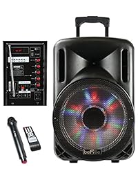 Befree sonido Bluetooth Powered PA Subwoofer con illuminatiing luces