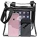 Clear Purse, F-color Clear Stadium Bag NFL, BTS Approved Concert Purse for Women, Black