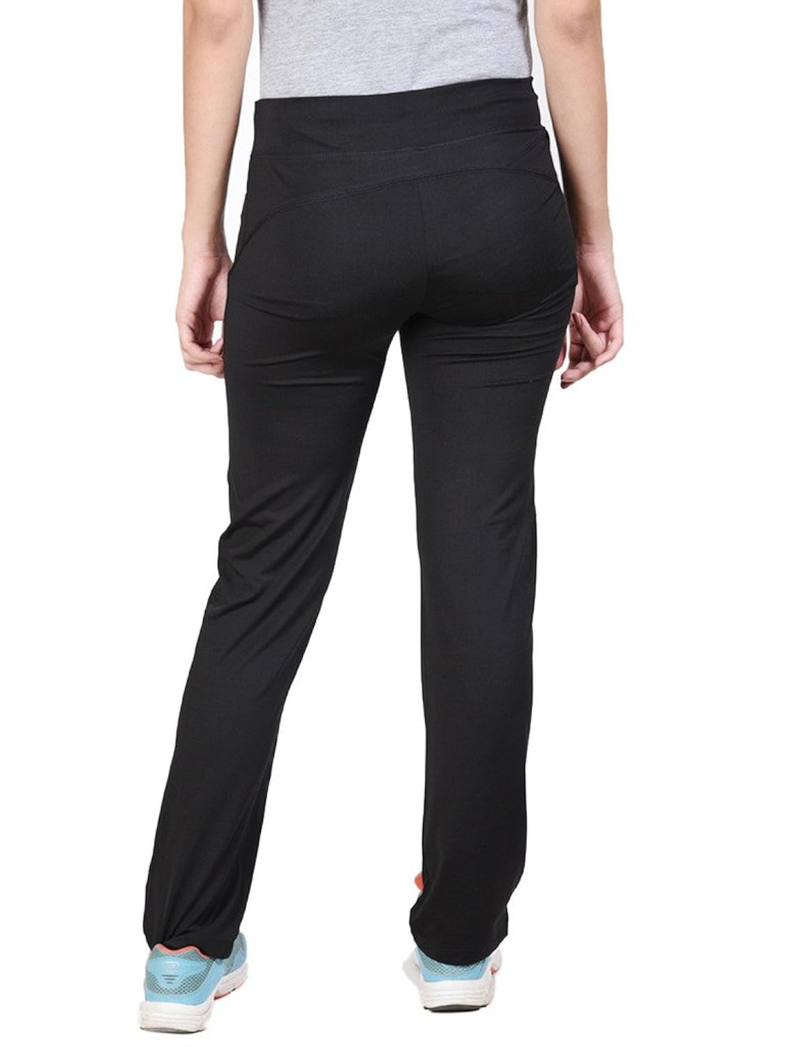 onesport women's polyester spandex jersey black track pants(onsp15bl-p)