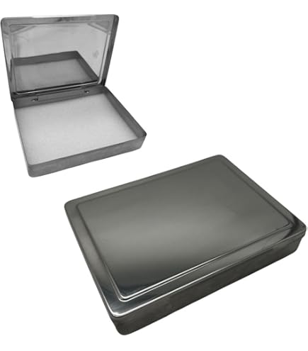 Amazon.com: Metal Hinged Stainless Steel Mini Portable Small