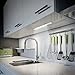 Motion Sensor Closet Lights, USB Rechargeable Under-Cabinet Lightening, 25 LED Wardrobe Lights, Detachable LED Night Light Bar for Bathroom, Bedroom, Gun Safe, Storage Room, T-04 White Light