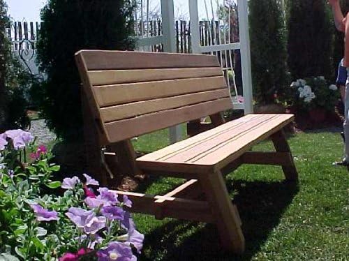 Wood Country 1/2 Herman Convertible Table/Bench, Cedar Stain