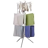 アイリスオーヤマ ステンレス室内物干し パラソル3段 ホワイト CLS173PER