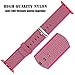 Yichan Woven Nylon Fabric Wrist Strap Replacement Band with Classic Square Stainless Steel Buckle for Apple iWatch Series 1 / 2 / 3,Sport & Edition,38mm,Pink