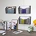 Denozer Mesh Wall File Holder Mount Hanging Organizer Magzine Rack 3 Pack Single Pocket,Black