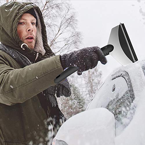 TURN RAISE Snow Ice Scraper, Heavy-Duty Frost and Snow Removal for Car Windshield and Window(2 Pack) - Thumbnail 5