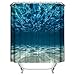 DECMAY Ocean Decor Shower Curtain Set Tropical Seascape Bright Sunshine Through Deep Blue Sea View Underwater Picture Bathroom Shower Curtain Polyester Fabric 71