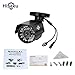 Hiseeu HD 1000 TVL 24PCS IR LEDS Surveillance MINI CCTV Camera 3.6mm Lens with IR CUT Bullet Outdoor Security Camera, Aluminum Metal Housing, Surveillance Camera for Home