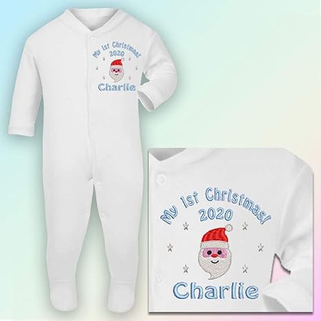 baby santa sleepsuit