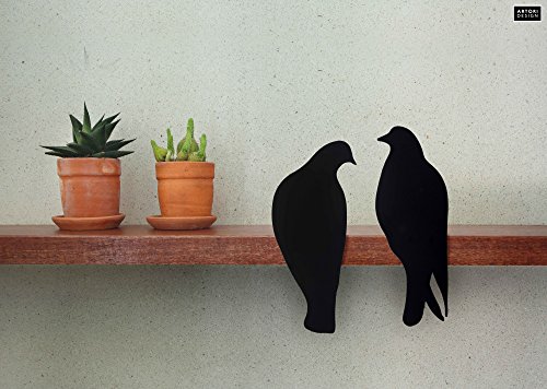 Artori Design Lovebirds | Decorative Art Metal Birds | Silhouettes Plaque | Romantic Presents Romantic Gifts for Her Pair of Doves - Thumbnail 5