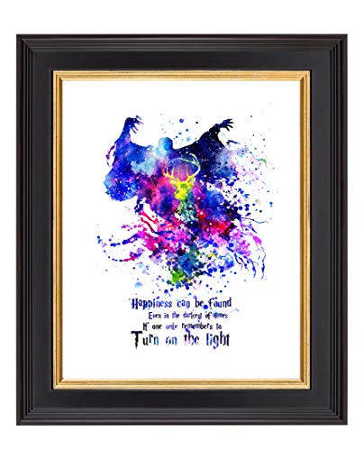 Uhomate-Happiness-Can-Be-Found-Even-in-The-Darkest-of-Times-Quote-Abstract-Art-Canvas-Wall-Art-Baby-Gift-Inspirational-Quotes-Wall-Decor-for-Bedroom-C112-13X19