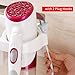 COAWG Adhesive Hair Dryer Holder, Wall Mounted No Drilling Plastic Bathroom Blow Drier Storage with Plug Hook, Hair Care Tools Organizer Basket with Cups for Curling Flat Straight Hot Iron