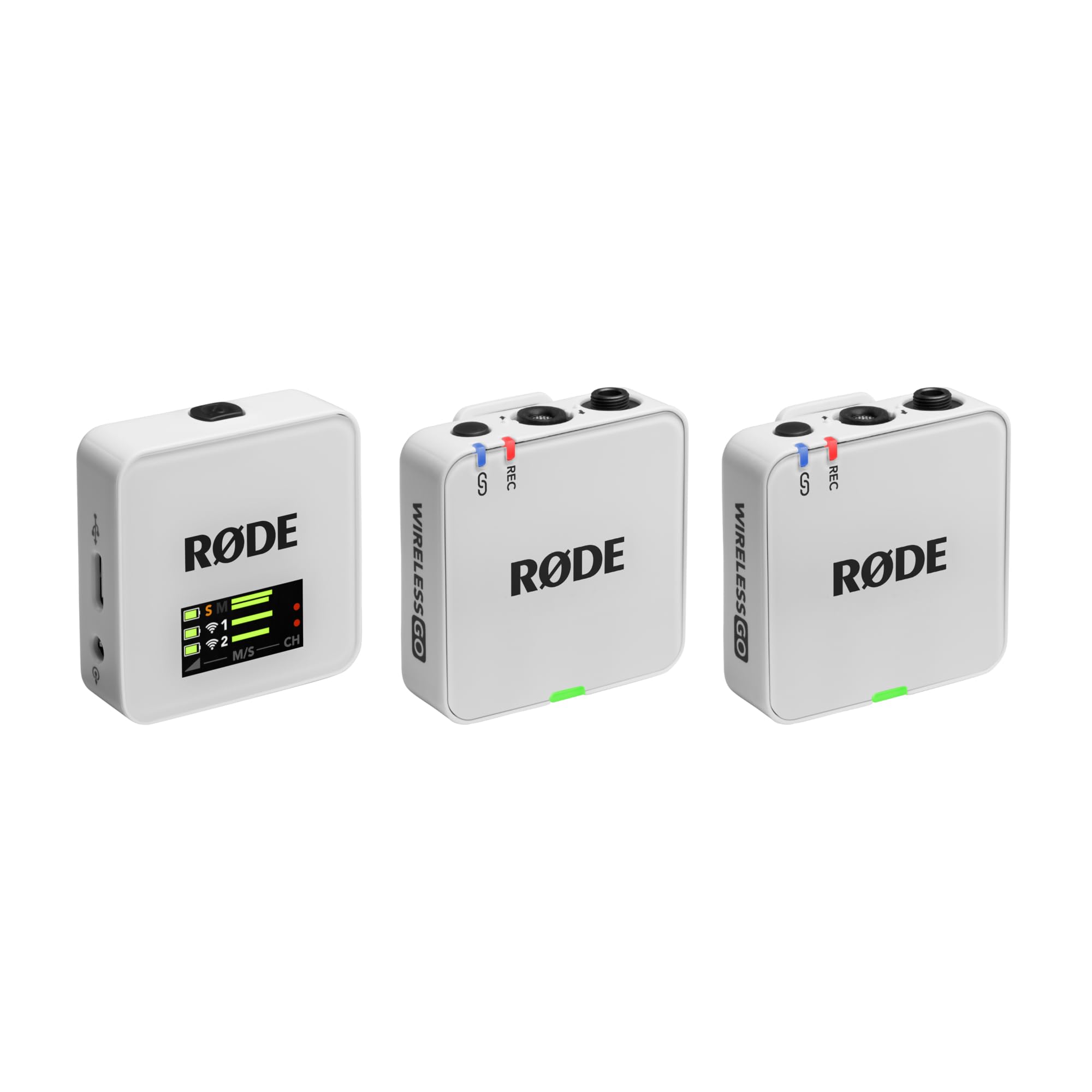 RØDE Wireless GO (Gen 3) – Compact Wireless Mic – Pristine Audio, 32-bit Float Recording, Automatic Level Control, for Phones, Cameras and Computers (White)
