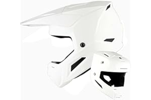 1Storm Youth Motocross Helmet Kids ATV Helmet BMX MX Dirt Bike Go Kart Teenager Glossy White