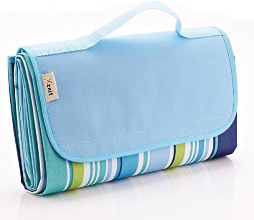 Picnic Blanket, Outdoor Mats,Xzeit Ultra Sturdy 1200D Oxford Fabric 79"x57" Collapsible Waterproof blanket for Picnic ,Beach,Traveling,Camping,Hiking (Blue Sky, XXX-Large)