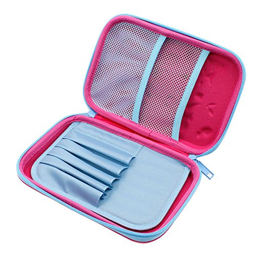 Mermaid Big Capacity Hardtop Pencil Case with Compartment - Cute School Stationery Supply Organizer Box Pen Holder for Kids Girls Toddlers (Hot Pink) - Thumbnail 3
