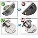 Magnetic Door Stopper, Invisible Magnetic Door Stop, Brushed Satin Nickel, No Drill with Adhesive, Stainless Steel Floor Magnetic Door Catch Door Holder