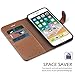TUCCH iPhone 8 Plus Wallet Case, iPhone 7 Plus Case, Leather Wallet Phone Case [Card Slot] [Flip] [Wallet] [Stand] Carry-All Case Compatible iPhone 8 Plus/7 Plus 5.5 Inch, Brown