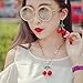 YAZILIND Dazzling Charming Women Red Cherry Dangle Earrings for Wedding Party Gift