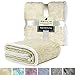 PAVILIA Melange Cream Sherpa Blanket Throw for Couch, Warm Soft Cozy Reversible Blanket Sofa Bed, Thick Plush Large Fleece Car Blanket, Decorative Home Room Decor Gifts Men Women, 50x60 Ivory Beige