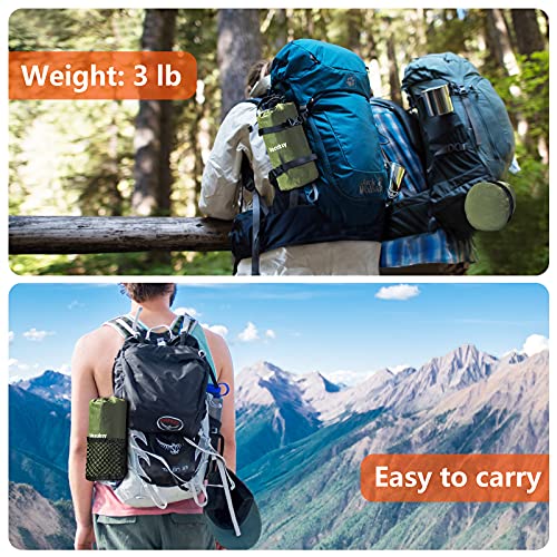 VECUKTY Double Camping Sleeping Pad, Upgraded Foot Press Inflatable