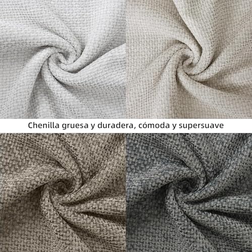 AKASENKO 4 Fundas para Cojines de Sala, Suave Lino Decorativo, Funda de Cojín Cuadrada Bohemia para sofá, Cama, casa, Coche, decoración Interior, 18 x 18 Pulgadas (4, Neutro)