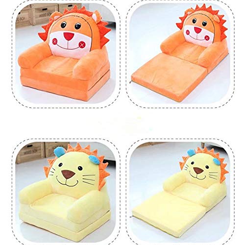 Children's Sofa Backrest Chair Stuffed Plush Toy Kids Toys Baby Learning Chair Infant Foldable Seat Feeding Chair for Teens/Toddlers/Baby - Thumbnail 5