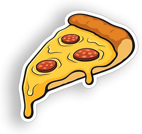 Amazon Com Pizza Slice Sticker Silly Food Snack Cup Cooler Laptop Car Truck Vehicle Window Bumper Vinyl Graphic Everything Else